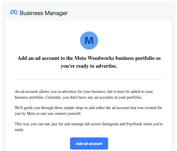 Add an ad account