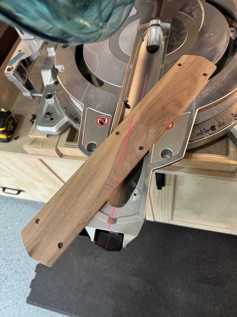 Shaping the miter saw insert
